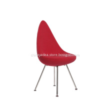 Small Red Drop Fabric Dining Chair